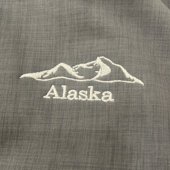 Landaway Grey Soft-shell Jacket Mens/Uni-sex Medium Zip Outdoor Alaska logo - Picture 6 of 10